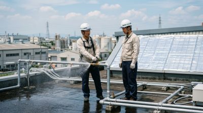 屋根散水と遮熱シートの比較｜工場の暑さ対策としてはどちらが有効か | ブログ